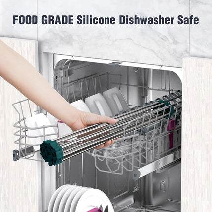 Tomorotec Roll Up Dish Drying Rack Over Sink, 304 Steel,21x15.5,Dark Green