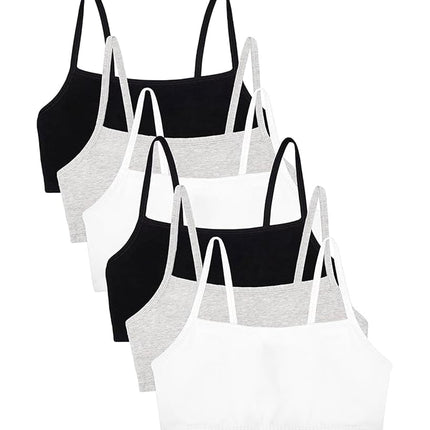 Sujetador deportivo SPAG para mujer Fruit of the Loom, blanco/gris jaspeado/negro, 44 (paquete de 6)