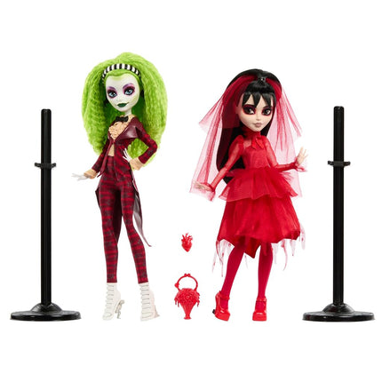 Monster High SKULLECTOR Beetlejuice Beetlejuice Doll 2 Pack Betelgeuse and Lydia Deetz Collectible Figures with Accessories and Display Packaging HYV96