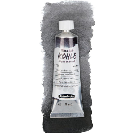 Schmincke - Liquid Charcoal, set, 3 x 5 ml, 18 758 097, for charcoal painting, charcoal drawing and underpainting, vegan
