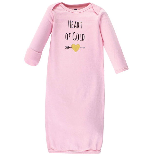 Hudson Baby Baby Cotton Gowns, Heart, Preemie-Newborn