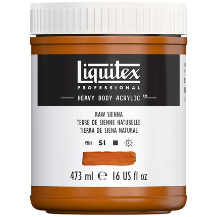 Liquitex Professional Heavy Body Acrylic Paint, 16-oz (473ml) Pot, Raw Sienna