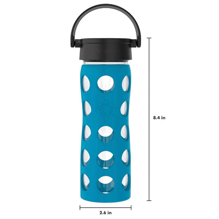 Lifefactory Glass Hydration Bottle Teal Lake 475 ml