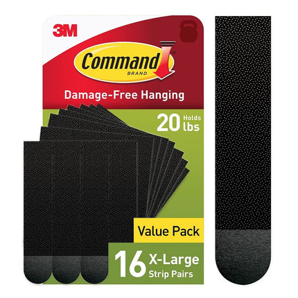 Command 17217BLK-16NA Hanging Strips Black