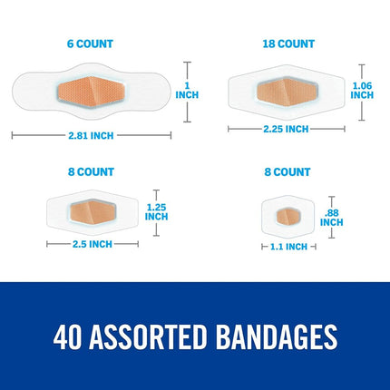 Nexcare Max Hold Waterproof Bandages: Assorted 40 count (Clear) / 40 count