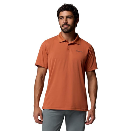 Columbia Men's Utilizer Polo, Teak Brown, Large