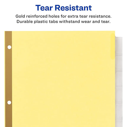 Avery 8-Tab Binder Dividers, Insertable Clear Big Tabs, 24 Sets, 2 Packs (11115)