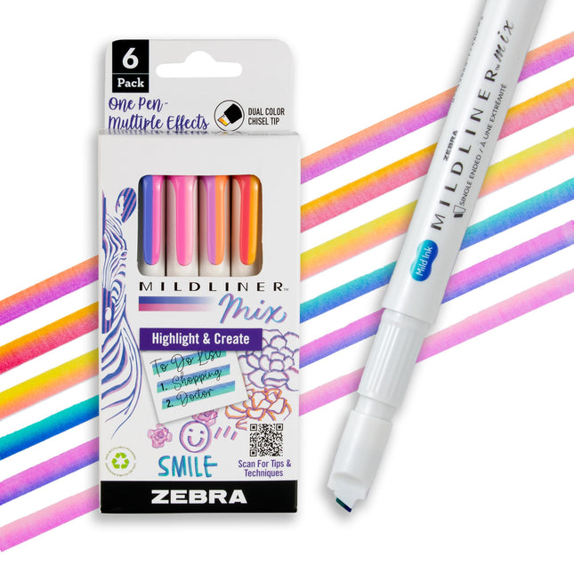 Zebra Pen Mildliner Mix Dual Color Highlighter Mar