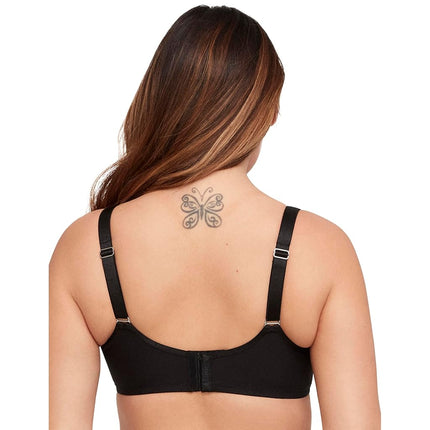 Glamorise Lace Comfort Wonderwire Underwire Bra 9855 (Women's & Women's Plus) Black