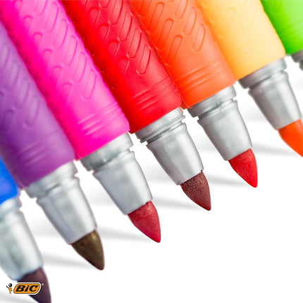 Bic Marking Permanent Markers Ultra Fine Tip Blue 12 Box