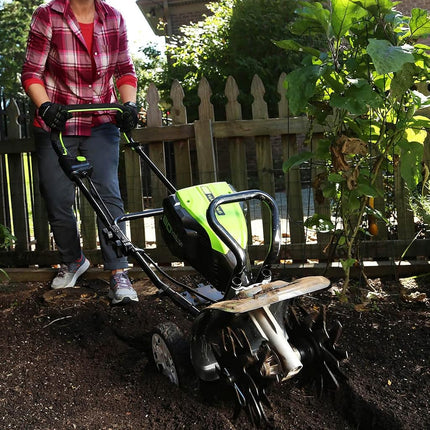 Greenworks Pro 80V 10 inch Cordless Tiller Cultivator, Tool Only, TL80L00
