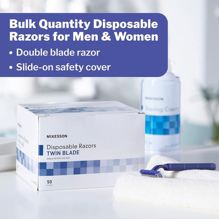Mckesson Bodyhealt Twin Blade Razor Disposable, 14.4 Ounce