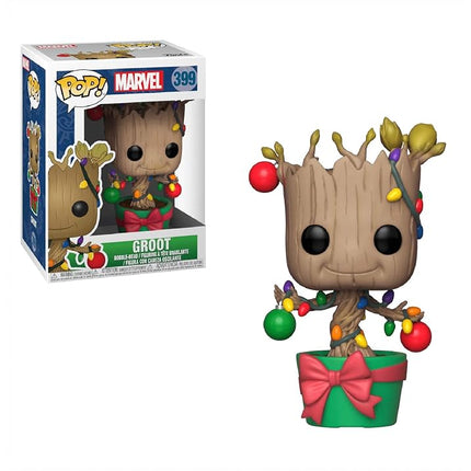 Funko POP! Bobble: Marvel - Holiday Groot with Lig