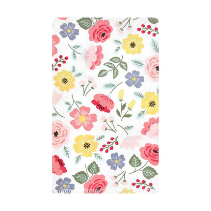 Hudson Baby Unisex Baby Cotton Flannel Burp Cloths, Modern Botanical 10 Pack, One Size