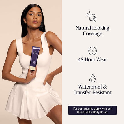 Westmore Beauty Body Coverage Perfector 3.5 Oz (Natural Radiance) - Leg and Body Makeup, Tattoo Cover Up, Waterproof and Sweat Proof