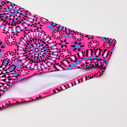 Traje de baño tipo tankini Kanu Surf Melanie Beach Sport de 2 piezas para niña, UPF 50+, con banda, color rosa Melanie, 3T