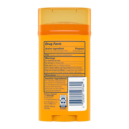 Arm & Hammer Ultra Max Invisible Solid Antiperspirant Deodorant, Cool Blast, 2.6 Oz