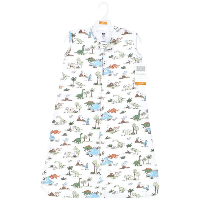 Gigoteuse sans manches en coton pour bébé unisexe Hudson Baby, Sac de couchage, Couverture, Aventures de dinosaures, 6-12 mois