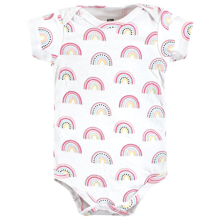 Lot de 3 bodys Hudson Baby en coton, motif arc-en-ciel moderne, 9-12 mois
