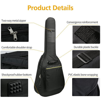 3pcs Guitar Accessories Kit, Guitar Gig Bag + Guitar Stand + Guitar Strap