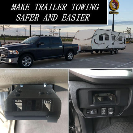 Brake Controller, Digital Electric Trailer Brake Controller Easily Control Trailers with 1-4 Axles, for Light-Duty and Occasional Towing (Time-Delay Trailer Brake Controller)