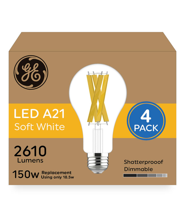 GE Ultra Bright LED Light Bulbs, 150 Watt, Soft Wh