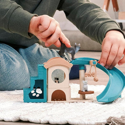 Schleich Farm World - 12Pc Playfun With Cats Playset - Kids Ages 3+ | 42764