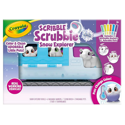 Crayola Scribble Scrubbie Pets Arctic Snow Explorer, Color & Wash Creative Toy, Gift for Kids, Age 3, 4, 5, 6