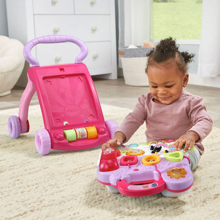 Andador de aprendizaje VTech Sit-to-Stand (embalaje sin frustraciones), rosa