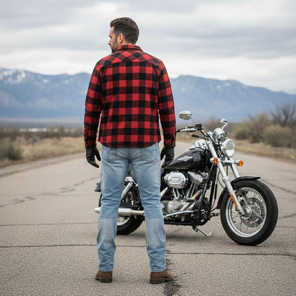 Milwaukee Leather MDM5002 Men's Blue Armored Motorcycle Riding Denim Jeans Reinforced with Aramid Fibers - 44