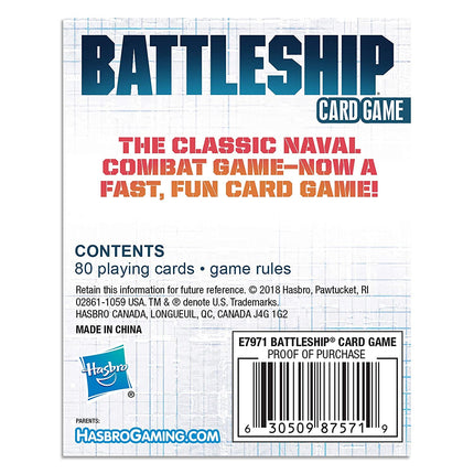 Hasbro Gaming Battleship Card Game for Kids Ages 7 and Up, 2 Players Strategy Game