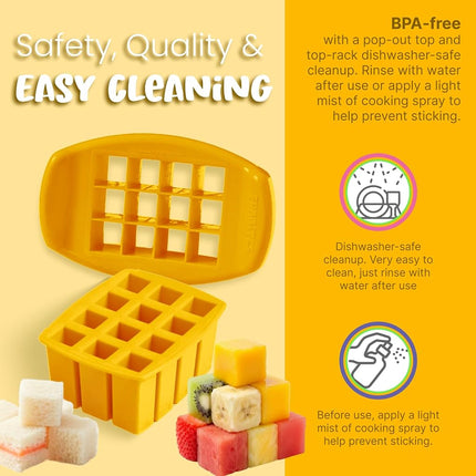 FunBites Food Cutter, Yellow Squares