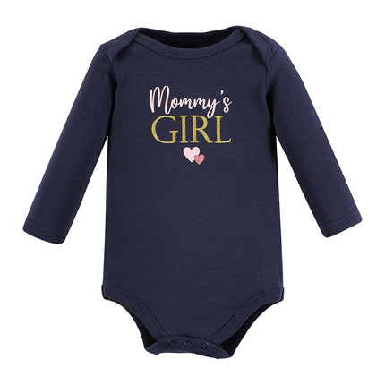 Hudson Baby unisexo-bebé Bodys de algodón de manga larga, para niña Mommy rosa marino, 0-3 meses