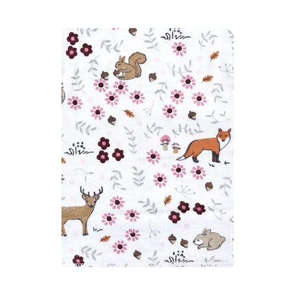 Lot de langes en flanelle de coton unisexe Hudson Baby, motif floral des bois, taille unique
