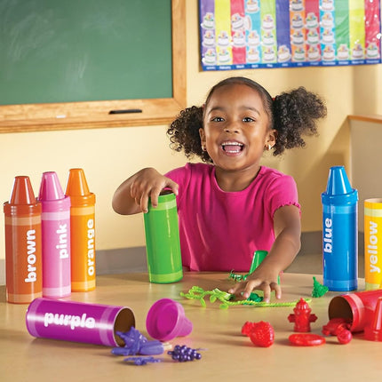 Learning Resources Rainbow Sorting Crayons, Early Recognition 56 Pieces, Ages 3+