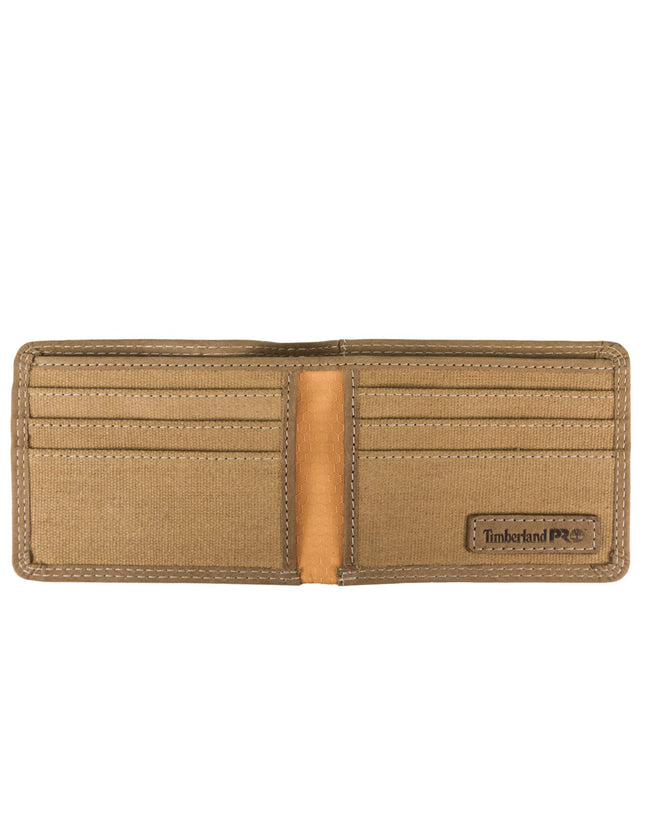 Cartera Timberland Pro de piel delgada RFID con ventana trasera para identificación para hombre, color trigo/Pullman, talla única