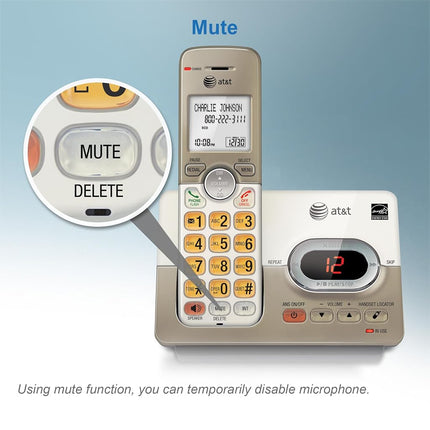 AT&T EL52113 Téléphone DECT 6.0 avec répondeur et identification de l'appelant/appel en attente, 1 combiné sans fil
