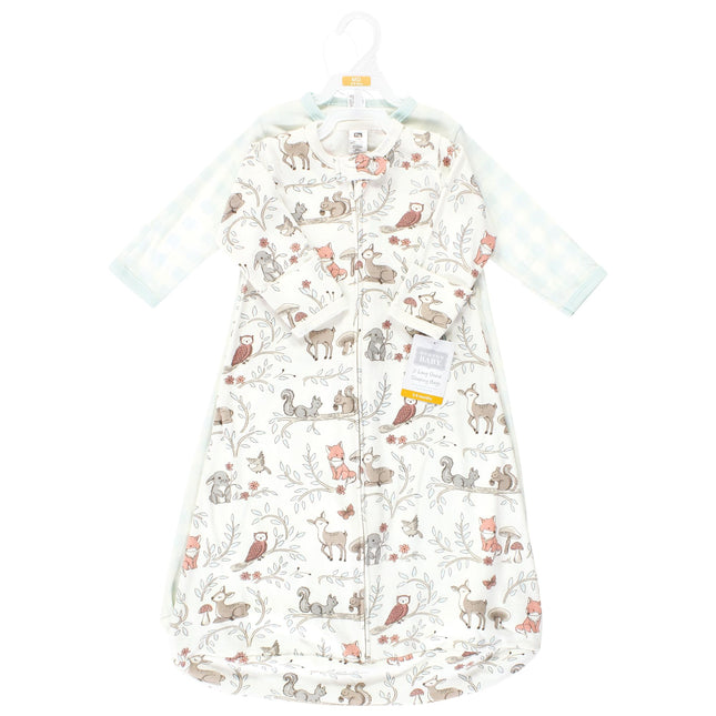 Gigoteuse à manches longues en coton Hudson Baby Baby, sac de couchage, couverture, filles amis de la forêt, 18-24 mois