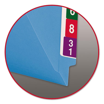 Smead End Tab Folder, Letter, Straight, 11 Point, Blue, 100 Per Box (25010)