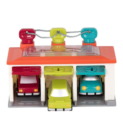 Battat 3-Car Garage, Color Sorting Push-and-Go Pla