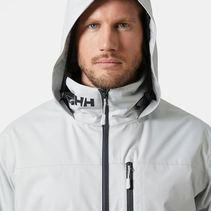 Helly Hansen Men's Crew Hooded Midlayer Jacket 2, Grey Fog, S