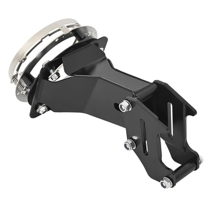 Carénage avant et support de phare ECOTRIC compatibles avec Harley Dyna Wide Glide FXDWG/I 2006-2017, Super Glide FXD/I, Custom FXDC/I, Street Bob FXDB/I, Low Rider FXDL/I avec pare-brise en plastique acier fumé