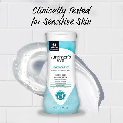 Summer's Eve Cleansing Wash | Fragrance Free | Gynecologist Tested | 15 fl oz | Pack of 3