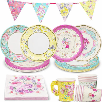 Talking Tables 50pcs Floral Disposable Tea Party P