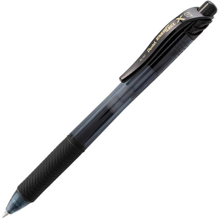 Pentel EnerGel-X Retractable Pen, 0.7 mm Tip - Black, Pack of 12, BL107-A
