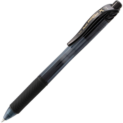 Pentel EnerGel-X Retractable Pen, 0.7 mm Tip - Black, Pack of 12, BL107-A
