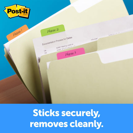 Post-it Pestañas, 5 cm, Sólido, Blanco, 25 Pestañas/Dispensador Portátil, 2 Dispensadores/Paquete (686F-50WH) (Paquete de 2)