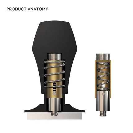 Normcore 58mm Coffee Tamper - V4 Spring-Loaded with Stainless Steel Flat Base 15lb / 25lb 30lbs Replacement Springs Anodized Aluminum Handle and Stand Fits 58mm Standard Baskets, Black