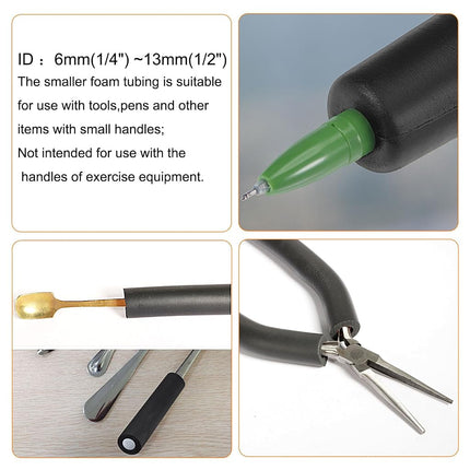 uxcell Foam Tubing for Handle Grip Support, Pipe Insulation Outside Pipe Lagging, 28mm ID 58mm OD 1m Black