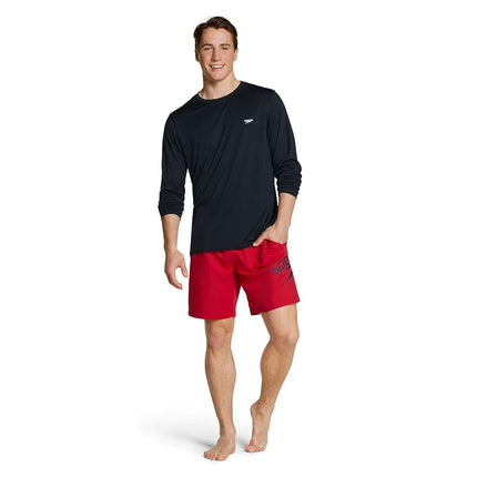 Speedo Men's UV Swim Shirt Basic Easy Long Sleeve Regular Fit